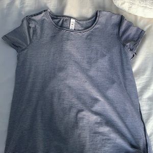 Black striped lulu shirt size 4